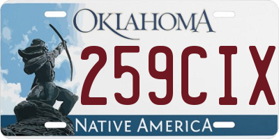 OK license plate 259CIX