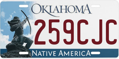 OK license plate 259CJC