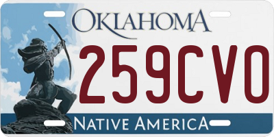 OK license plate 259CVO