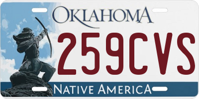 OK license plate 259CVS