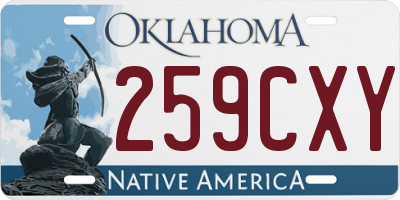OK license plate 259CXY