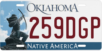 OK license plate 259DGP