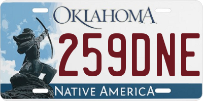 OK license plate 259DNE
