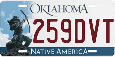 OK license plate 259DVT