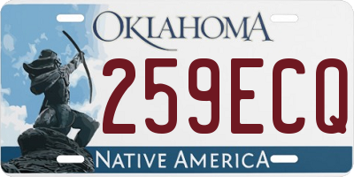 OK license plate 259ECQ