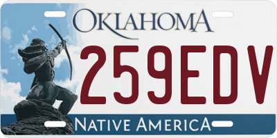 OK license plate 259EDV