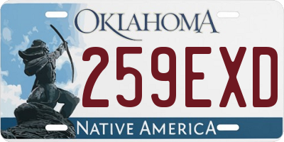 OK license plate 259EXD