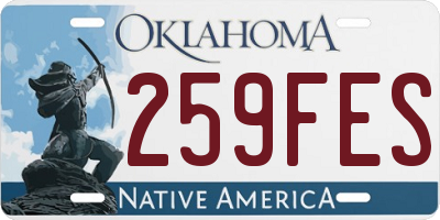 OK license plate 259FES