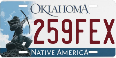 OK license plate 259FEX