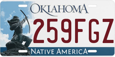 OK license plate 259FGZ