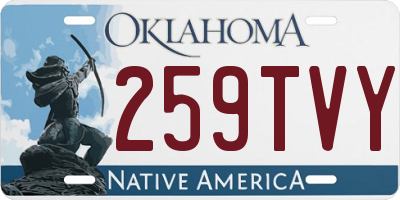 OK license plate 259TVY