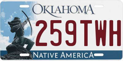 OK license plate 259TWH