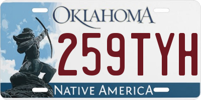 OK license plate 259TYH
