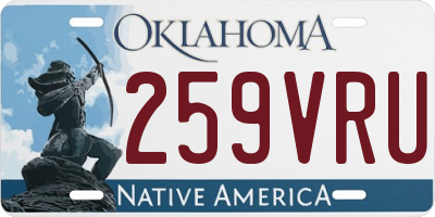 OK license plate 259VRU