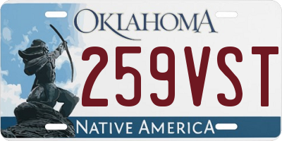 OK license plate 259VST
