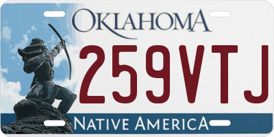 OK license plate 259VTJ
