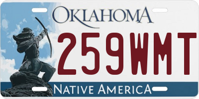 OK license plate 259WMT