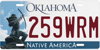 OK license plate 259WRM