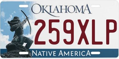 OK license plate 259XLP