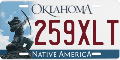 OK license plate 259XLT