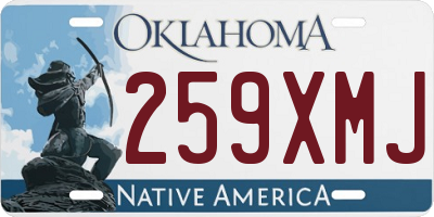 OK license plate 259XMJ