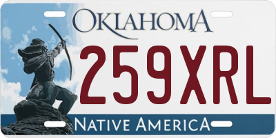 OK license plate 259XRL