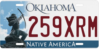 OK license plate 259XRM