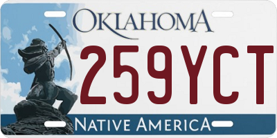 OK license plate 259YCT