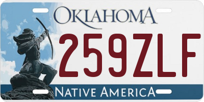 OK license plate 259ZLF