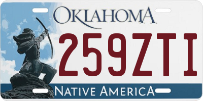 OK license plate 259ZTI