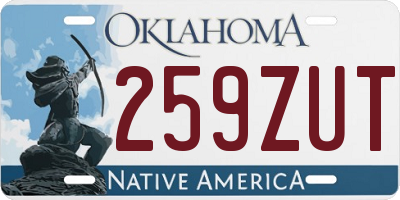 OK license plate 259ZUT