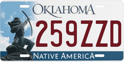 OK license plate 259ZZD