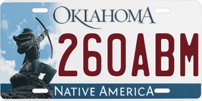 OK license plate 260ABM