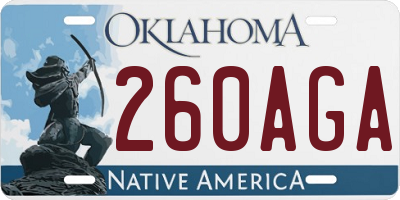 OK license plate 260AGA