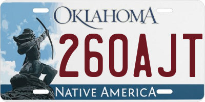 OK license plate 260AJT