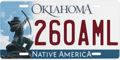 OK license plate 260AML