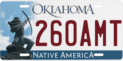 OK license plate 260AMT