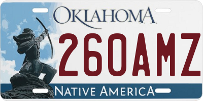 OK license plate 260AMZ