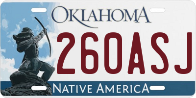 OK license plate 260ASJ