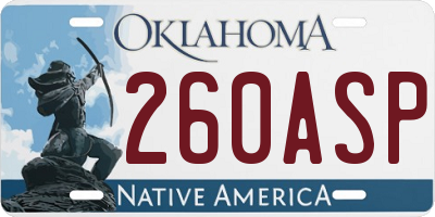 OK license plate 260ASP