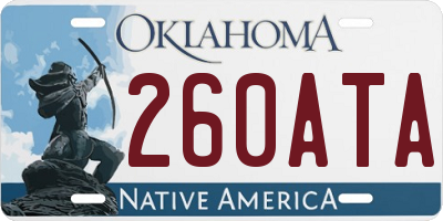 OK license plate 260ATA