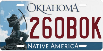 OK license plate 260BOK