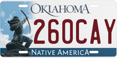 OK license plate 260CAY