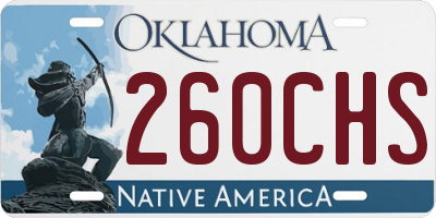 OK license plate 260CHS