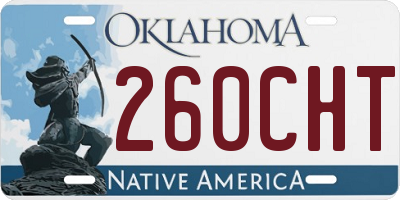 OK license plate 260CHT