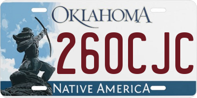 OK license plate 260CJC