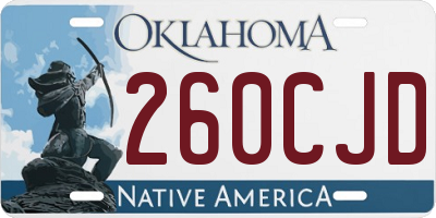 OK license plate 260CJD