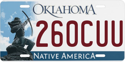 OK license plate 260CUU