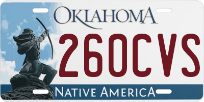 OK license plate 260CVS