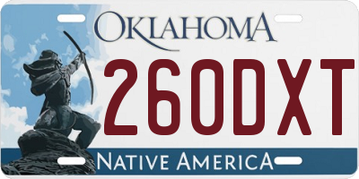 OK license plate 260DXT